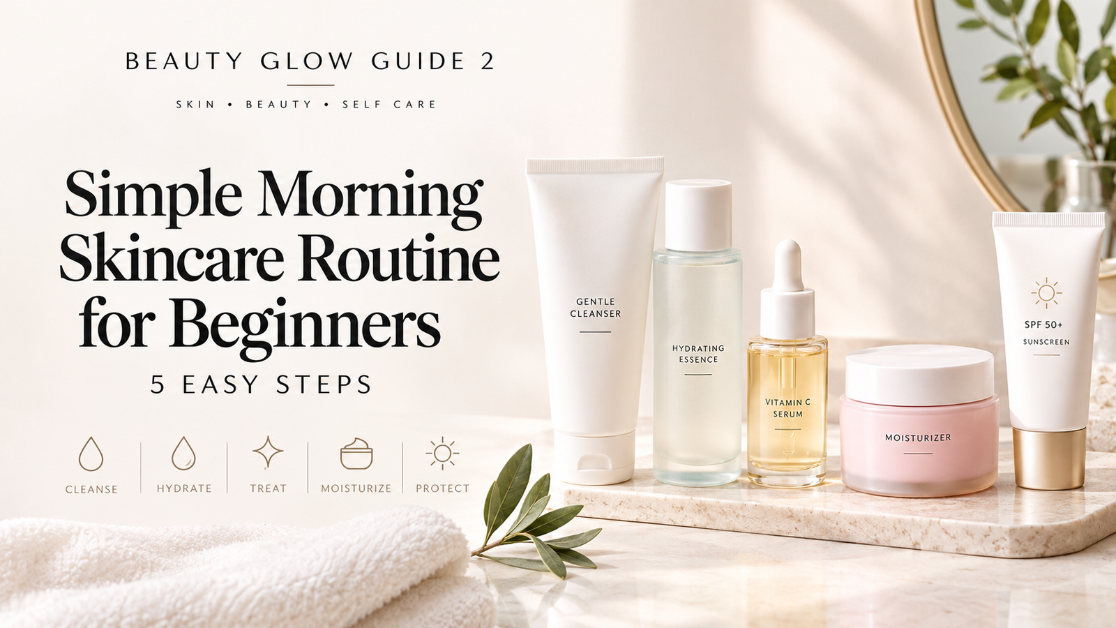Simple Morning Skincare Routine for Beginners: 5 Easy Steps
