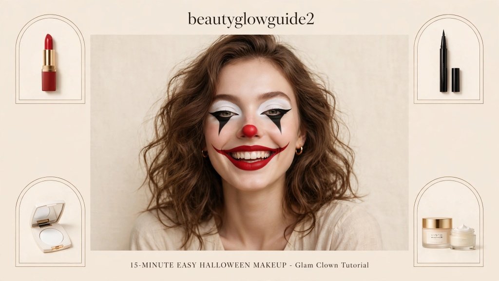 15-Minute Easy Halloween Makeup: Step-by-Step Glam Clown Tutorial