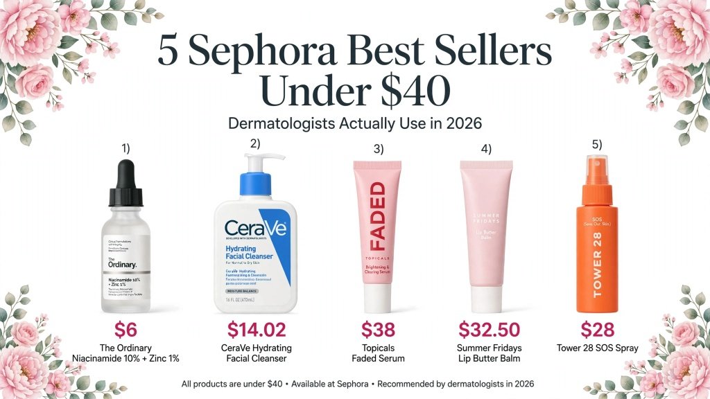 5 Sephora Best Sellers may be worth considering based on its ingredients and intended use Under $40
